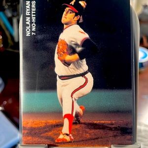 1992 Nolan Ryan Mothers Cookies Baseball Card #2 - 7 No-Hitters - Angels